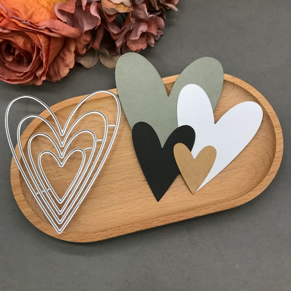 

Металлические вырубные штампы «Четыре сердца» для скрапбукинга, декоративного тиснения и рукоделия