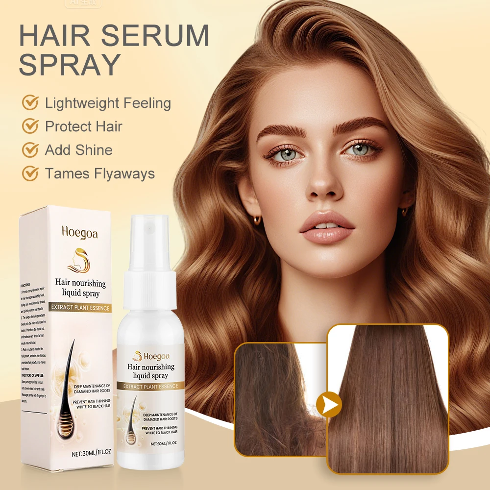 

30ml Castor Oil Hair Care Spray Nourishes Follicles Repair Damage Frizzy Dry Thicken Hair Serum Spray Anti Hair Loss Products