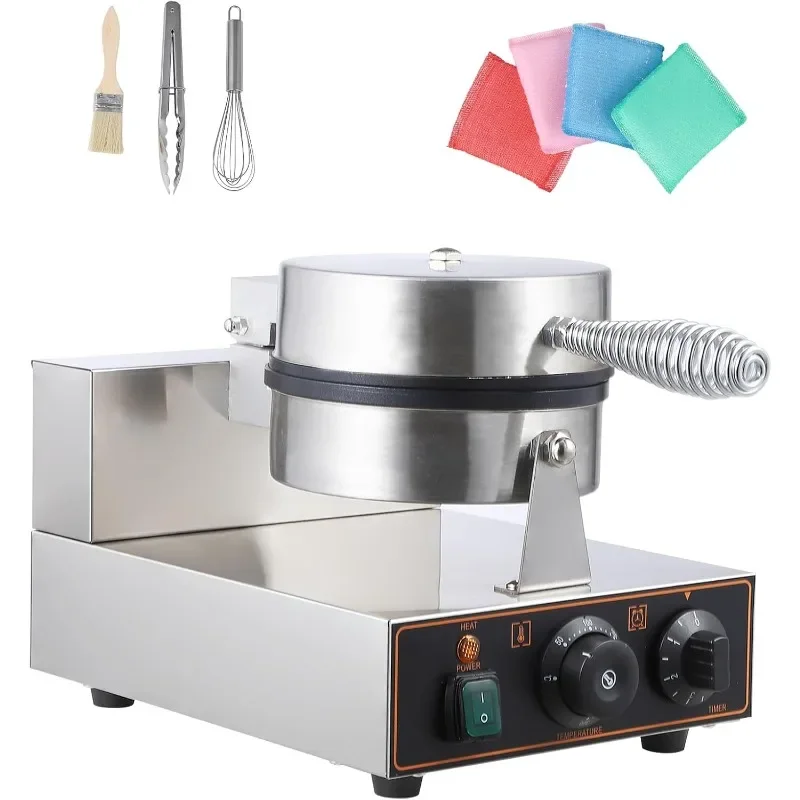 Commercial Electric Waffle Cone Maker - Double Independent Control, Diy Versatile Desserts, Wide Applications, 360° Even Cooking