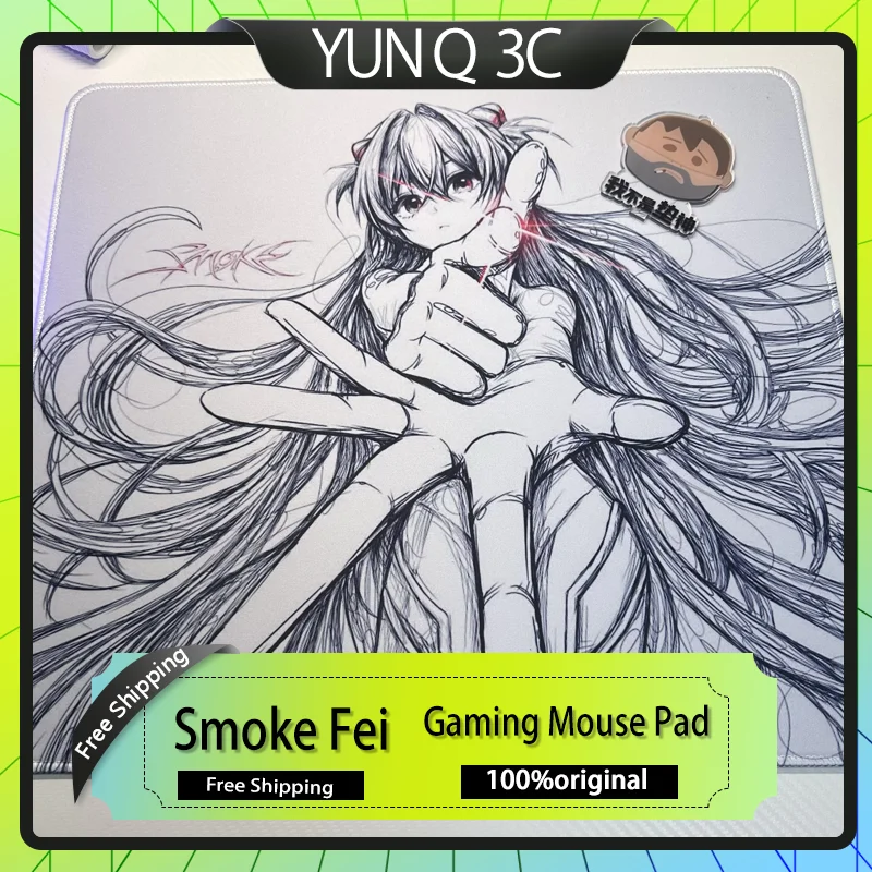 

Игровой коврик для мыши Smoke Fei E-Sport, высокая точность, низкое трение, быстрый отклик, противоскользящий, гладкий, скользящий для CS Apex