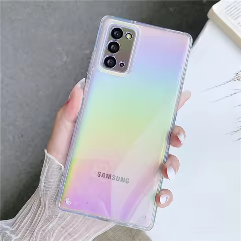Gorgeous Color Silicone Case For Samsung Galaxy S22 Ultra S23 S21 Plus S20 FE A33 A53 A52 A72 Transparent Candy Gradient Cover