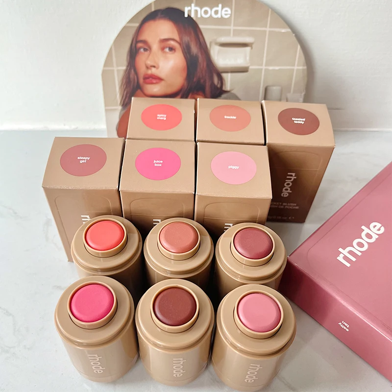 Make-up Wang Blush Crème Blusher Stick Lipgloss Telefoon Case Voor iPhone 16 17 Lint ZOUT TAN Raspberry Espresso Lippenstift INS - afbeelding 2