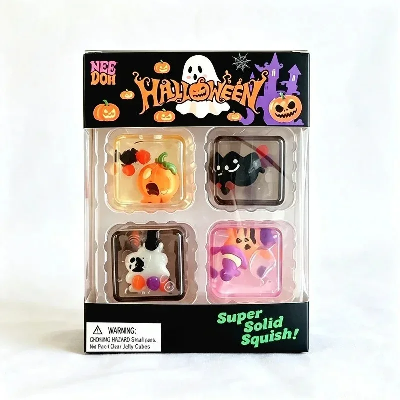 2026 New Schylling NeeDoh Mini 4 Pack Nice Cube Squishy Squeeze Fidget Toy Portable Sensory Stress Relief Desk Toy