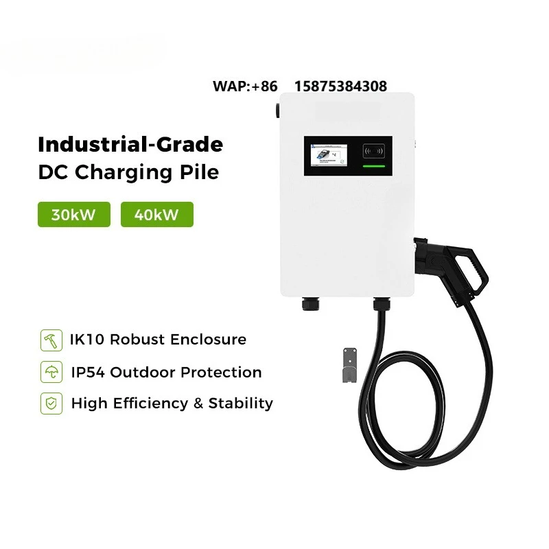 Commercial Custom CCS2 to GBT EVSE Car DC EV Charging Station Single  Ocpp1.6J EV Wall Charger with Column