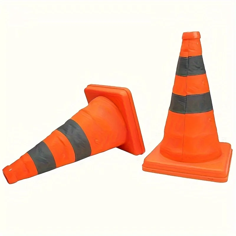 حاجز طريق تلسكوبي قابل للطي، قماش أكسفورد عاكس، مخروط المرور، معدات المرور للسلامة على الطرق، عقبة تدريب كرة القدم