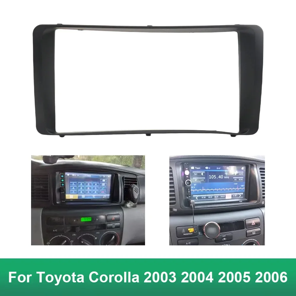 

2 Din Car Stereo Radio Audio DVD CD Fascia Plate Panel Frame Dashboard Replacement for Toyota Corolla 2003-2006