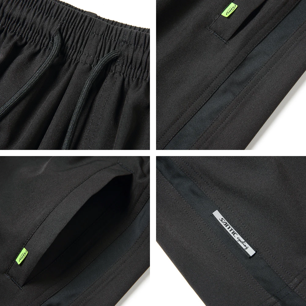 Santic No 패딩 사이클링 반바지 여름 야외 스포츠 바지 남성용 짧은 바지 통기성 빠른 건조 캐주얼 MTB 도로 자전거 반바지