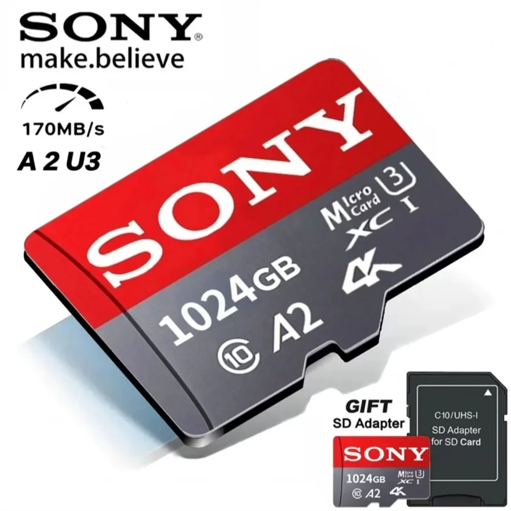 SONY Micro SD Card Mini Memory Card Class 10 32GB 64GB 128GB 256GB U3 4K High Speed Cartao De Memoria Flash Memory TF Mecard C10