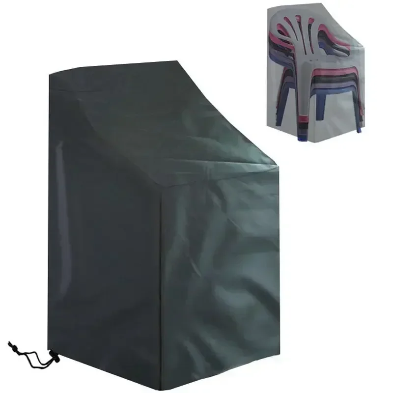 Stacked Chair Dust Covers Outdoor Garden Patio Furniture Protector Cover Waterproof Dustproof Chair Cover Rain Cover Chair Sofa