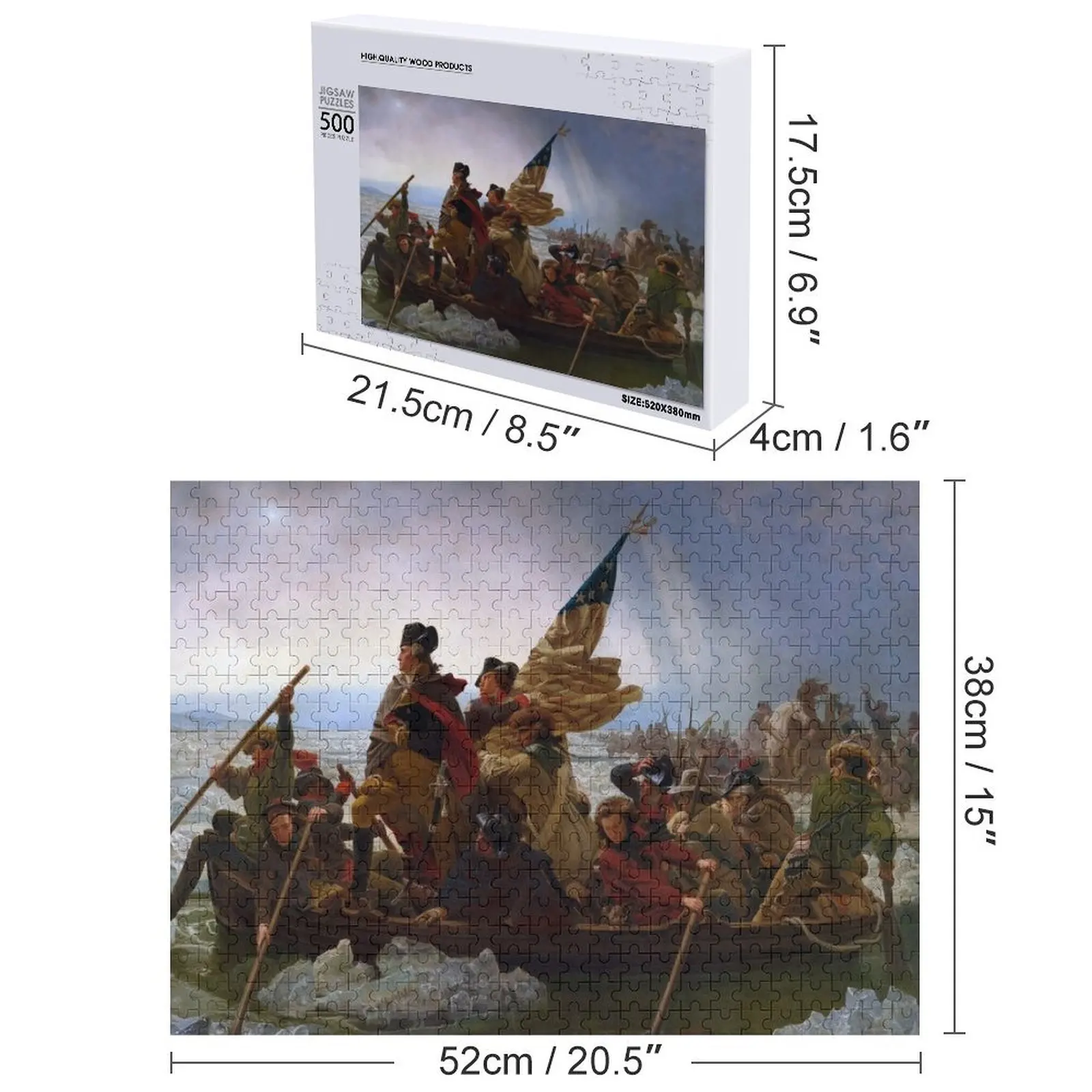Rompecabezas de Emanuel Leutze's Washington Crossing the Delaware, regalo personalizado para niños, juguetes personalizados para niños, rompecabezas