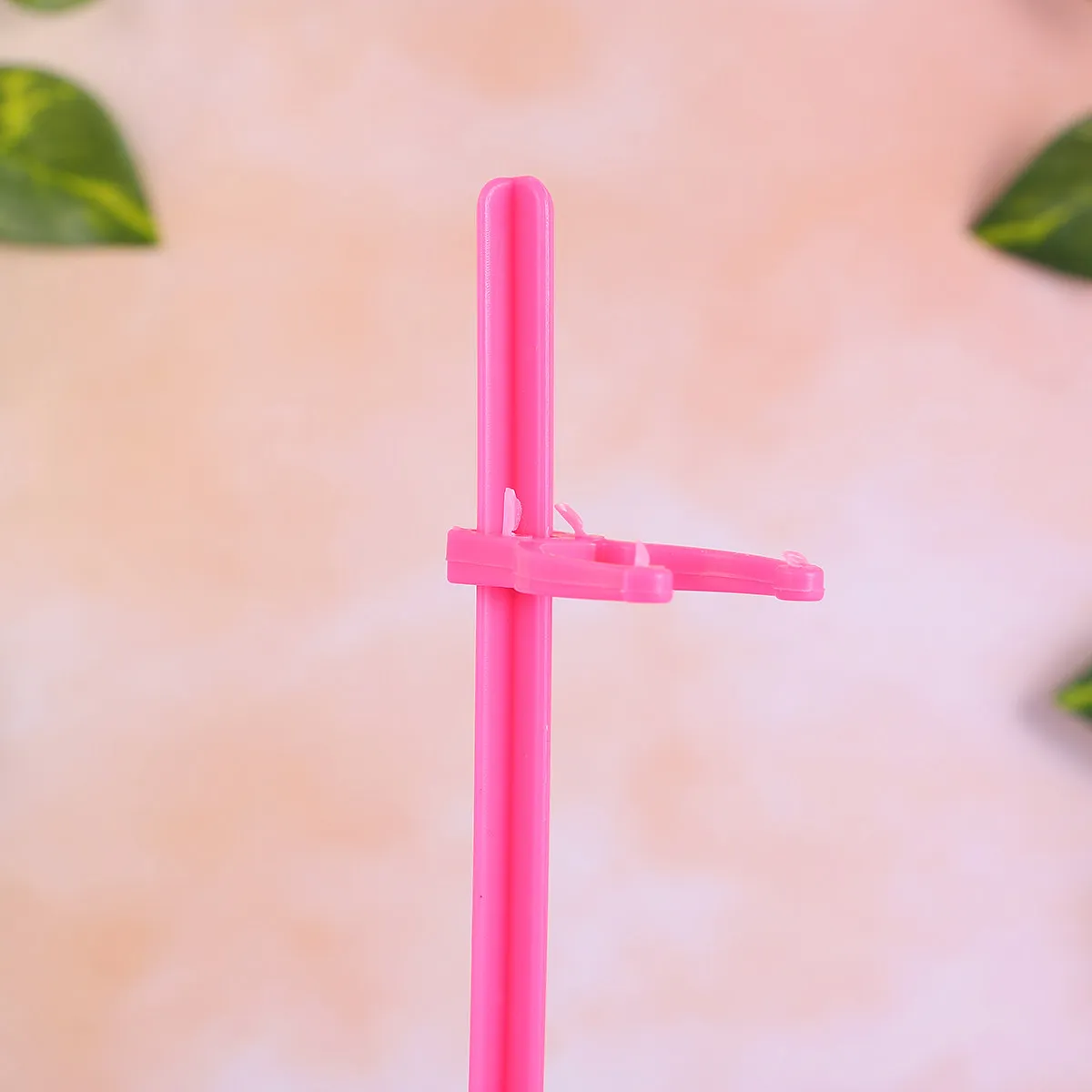20Pcs Plastic Support Frame Transparent Pink Safe Strong Fixed Clip Universal Accessory for Kids Girls Stand Holder