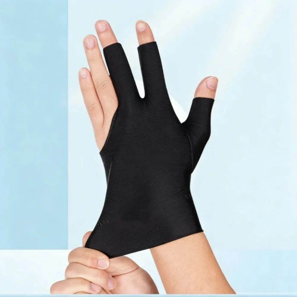 Breathable Smooth Comfort Polyester Open Finger Billiard Glove Snooker Pool Glove for Amateur Training Competition Use Gifts