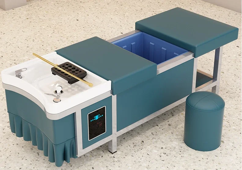 

Special Shampoo Bed for Hair Treatment in Beauty Salon; Shampoo Bed in Barber Shop with Water Circulation Fumigation.