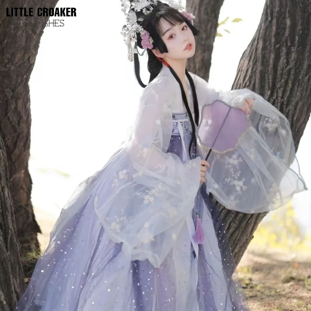 Hanfu para mujer, vestido de Hada de la danza folclórica china, ropa de escenario de Cosplay de princesa de la dinastía Tang, disfraz tradicional asiático