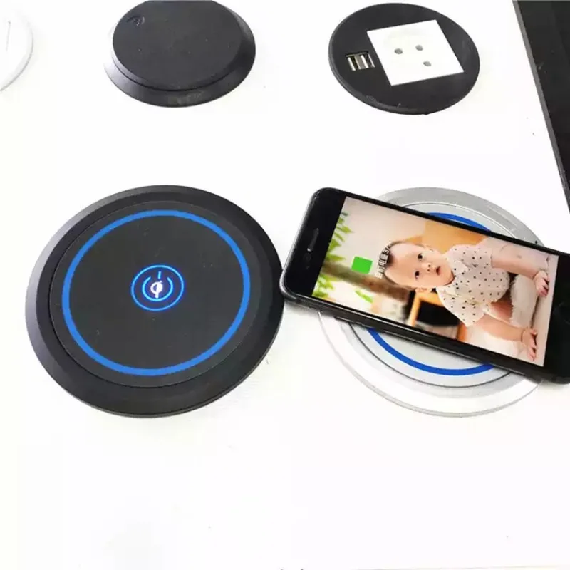 Smart lifting socket, one-button pop-up lifting and plugging, wireless fast charging