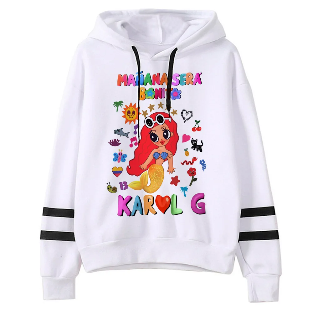 Tomorrow Sera Nice Karol g hoodie funny athleisure anime soft fabric Japanese patterned women pullover modern style youthful