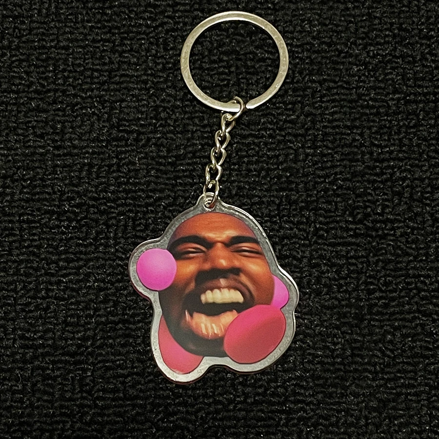 Homemade Kanye Keychain Kanye West Avatar Ye Pendant Kanye Keychain Hiphop Key