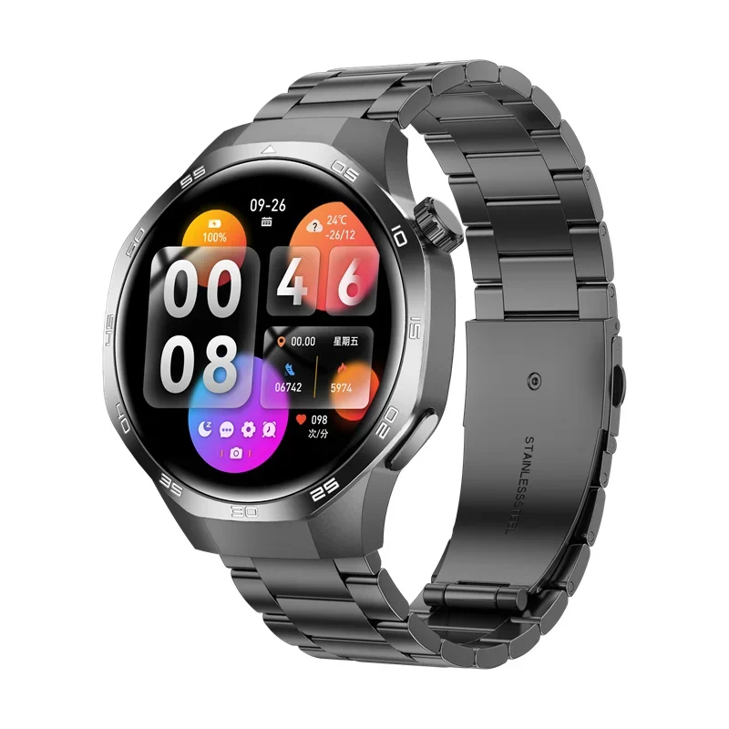 

Gaines Watch5 Max Men Smart Watch 1.53inch Large Screen Compass BT Call Health Monitoring Outdoor Sports Fitness Tracker Smartwa