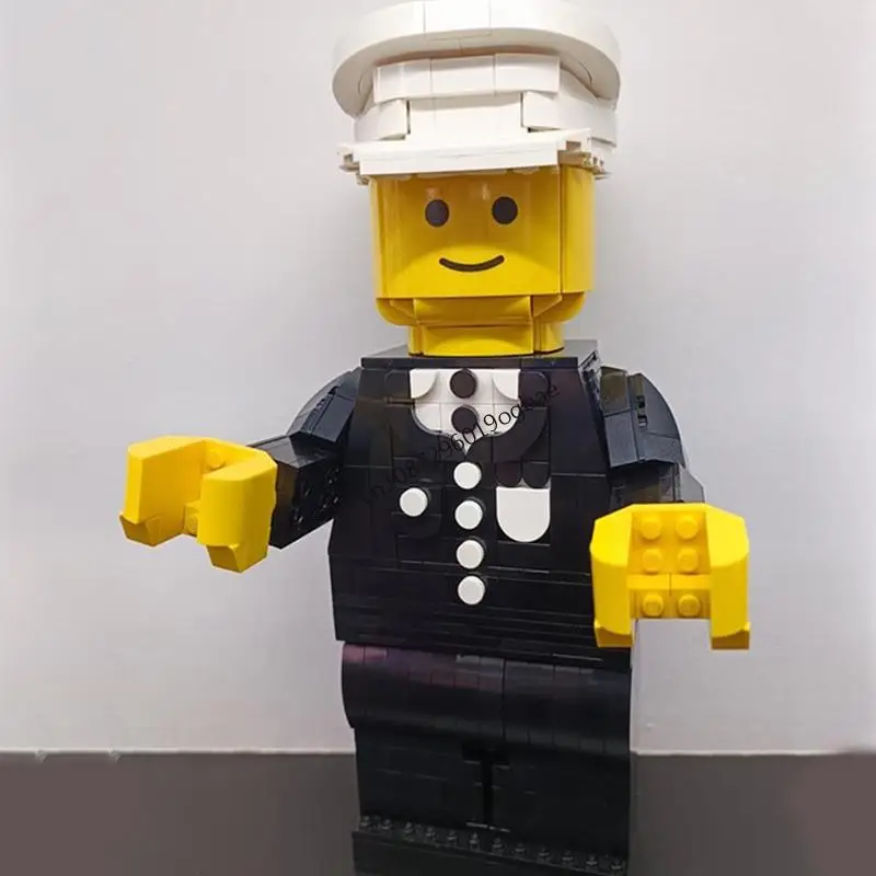 Nowa seria Maxifigure, 719 elementów, hit sprzedaży, model policjanta, klocki konstrukcyjne, kreatywne pomysły DIY, zabawki dla dzieci, prezenty urodzinowe.