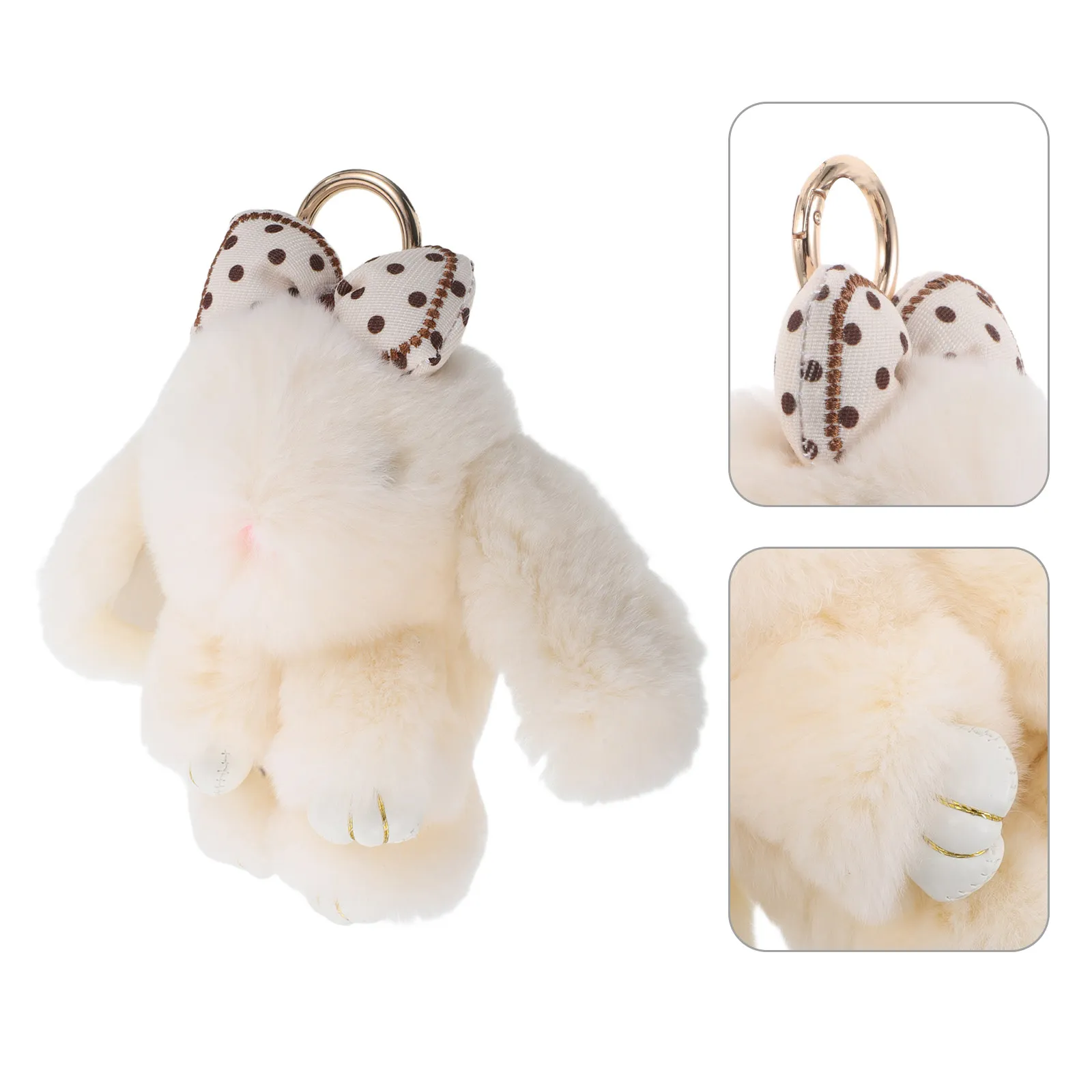 

Милый брелок-зайчик с бантиком, универсальный подвес для сумки, украшение для сумки, аксессуар для автомобильных ключей, мягкая игрушка