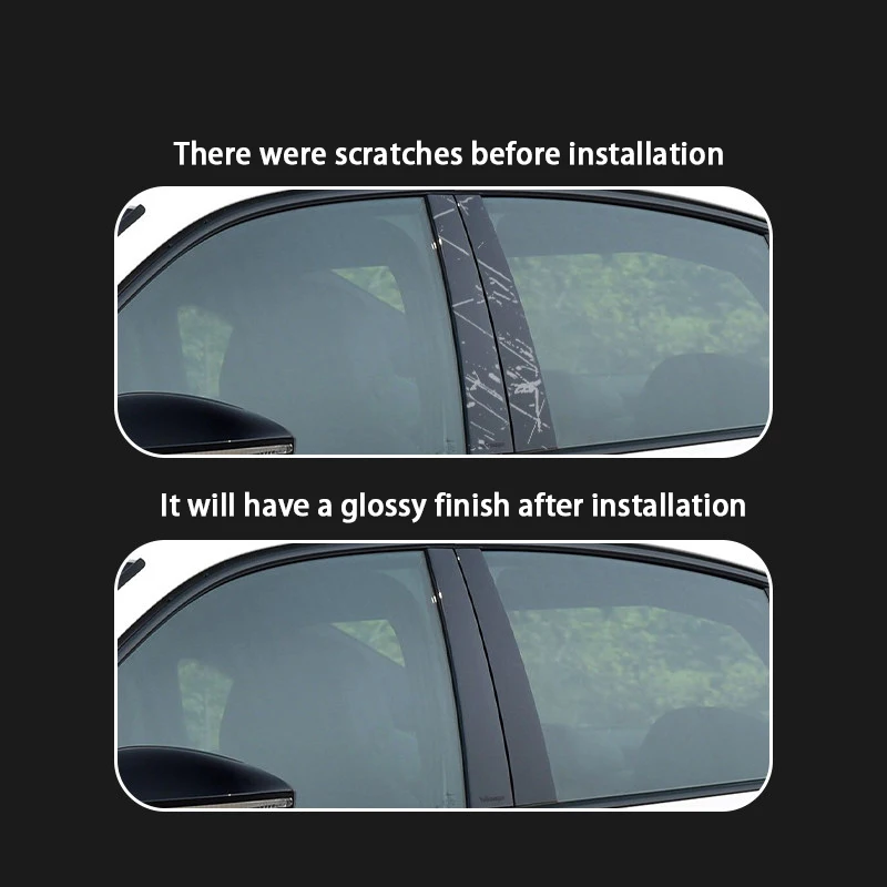 Fit For Ford Escape Kuga 2013 2014 2015 2016 2017 2018 2019 Gloss Black Door Trim Pillar Posts  Window Cover Accessories view 4