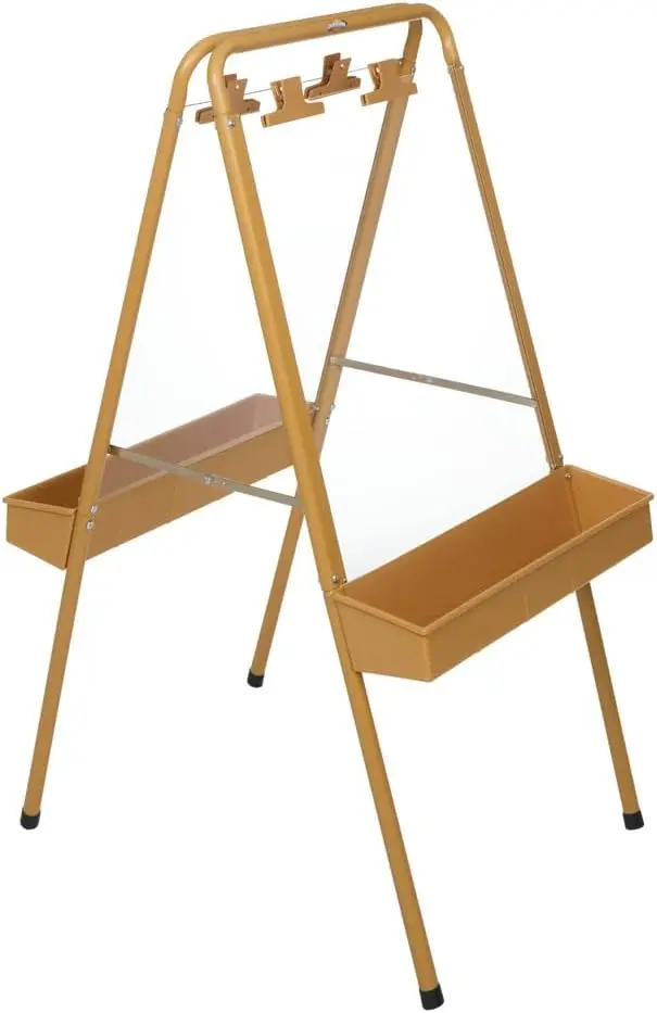 

2-Way Indoor/Outdoor Acrylic Panel Easel for Kids, Adjustable Art Easel with Trays, Easy Clean, Portable