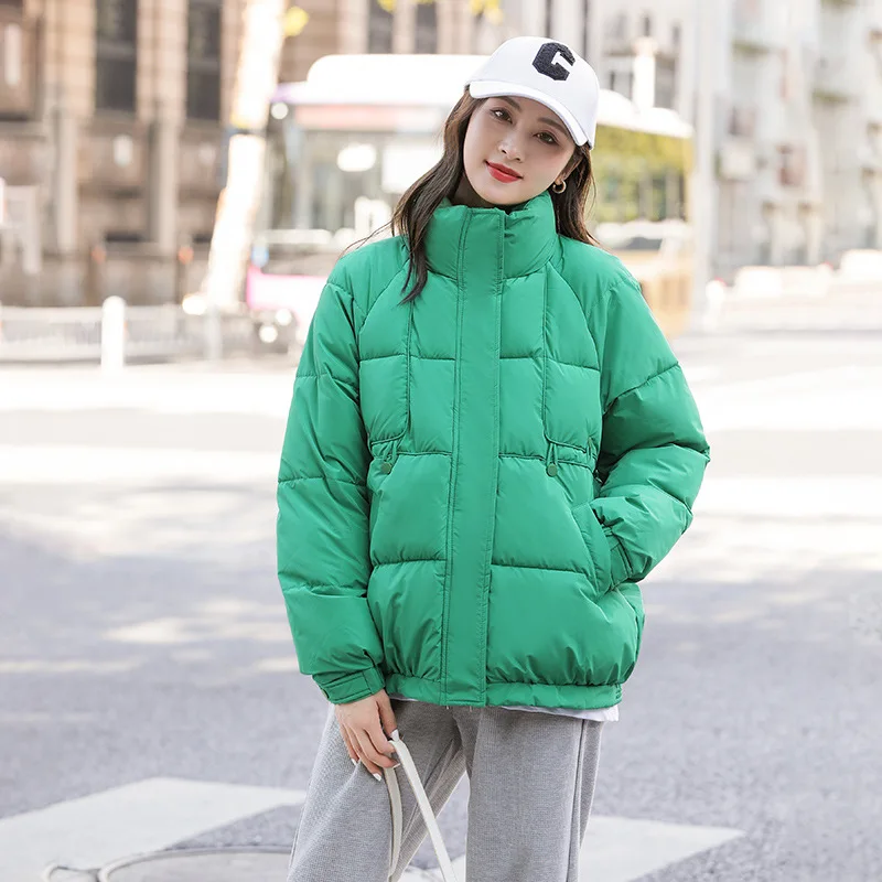 

Korean Bread Jacket 2024 Winter Down Cotton Coat Women Parkas Thicken Warm Cotton-Padded Jacket Coat Student Outwear Zipper Coat