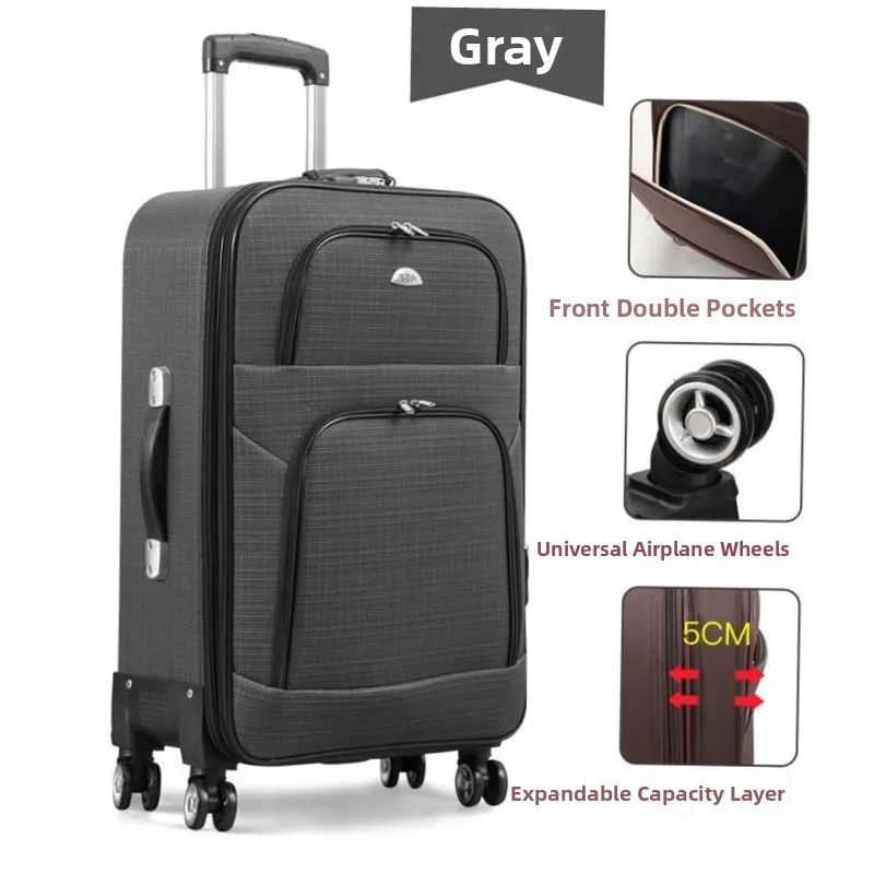 

Большой чемодан из ткани Oxford 2628323436 дюймов с кодовым замком TSA и колесами, дорожная сумка