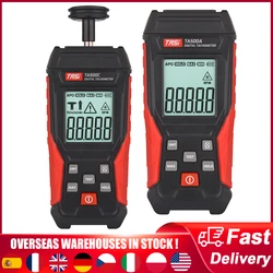 TASI Digital Tachometer Contact & Non-contact Laser Photo Tachometer 3~100000RPM High Accuracy Rotate Speed Tester RPM Meter