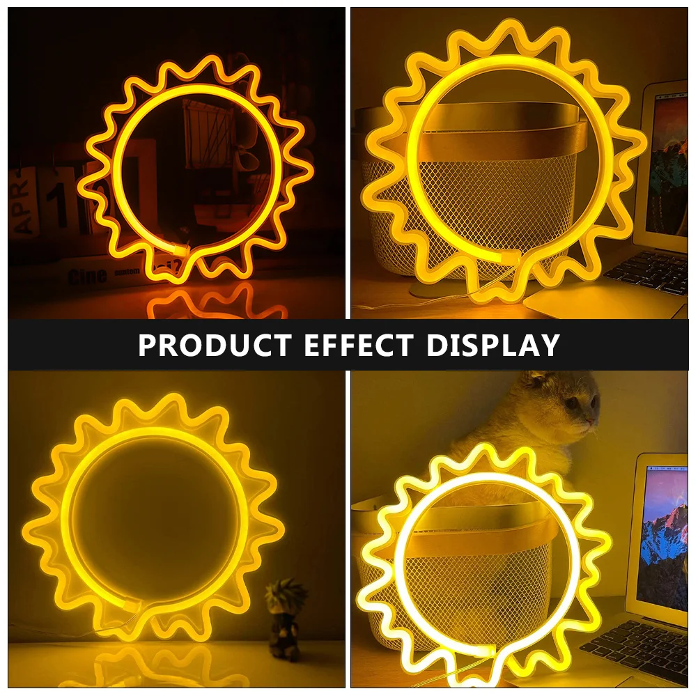 

Led Sun Light Usb Powered Night Lamp For Wall Floor Ceiling Bedroom Living Room Festival Garden Decor Neon Glow