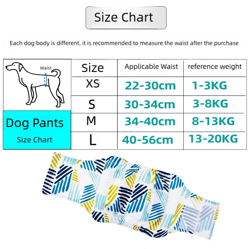 Reusable Waterproof Male Dog Belly Bands - Eco-Friendly Washable Diapers | Circular Digital Printing | Pet Dog Diapers