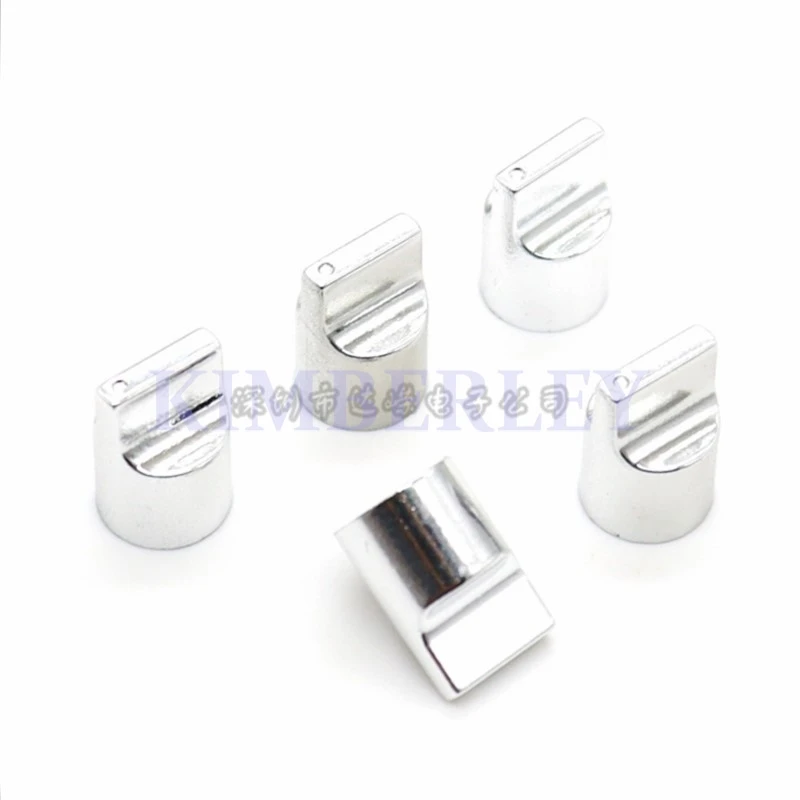 10 Piece Flat Plastic Knob Cap Potentiometer Switch Cap Medical Instrument Meter Cap Plastic Silver Amplifier Cap