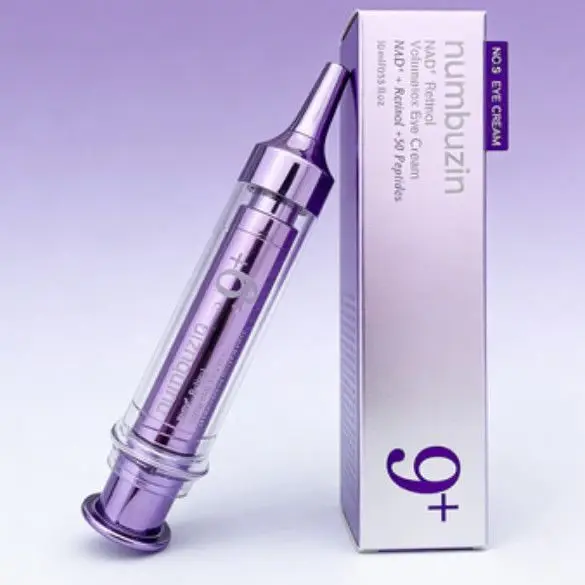 Numbuzin NO.9 Retinol Lift & Firm Eye Cream Korean Original Skin Care Purple Needle Tube NAD+ Peptide Improve Dullness Eye Cream