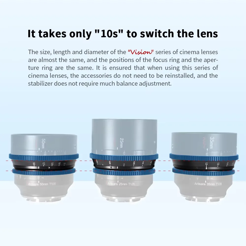 7 الشرفيين 25 مللي متر 35 مللي متر 50 مللي متر T1.05 APS-C سينمائي عدسة الرؤية السينمائية لسوني E Canon EOS R سيجما لوميكس L M43 Fujifilm XF fx30 r6 الأحمر