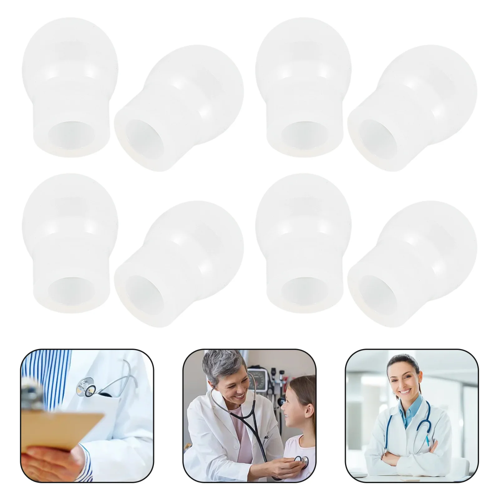

8Pcs Stethoscope Eartips Silicone Earbud Covers Soft Material Easy to Clean and Maintain for Accurate Assessments