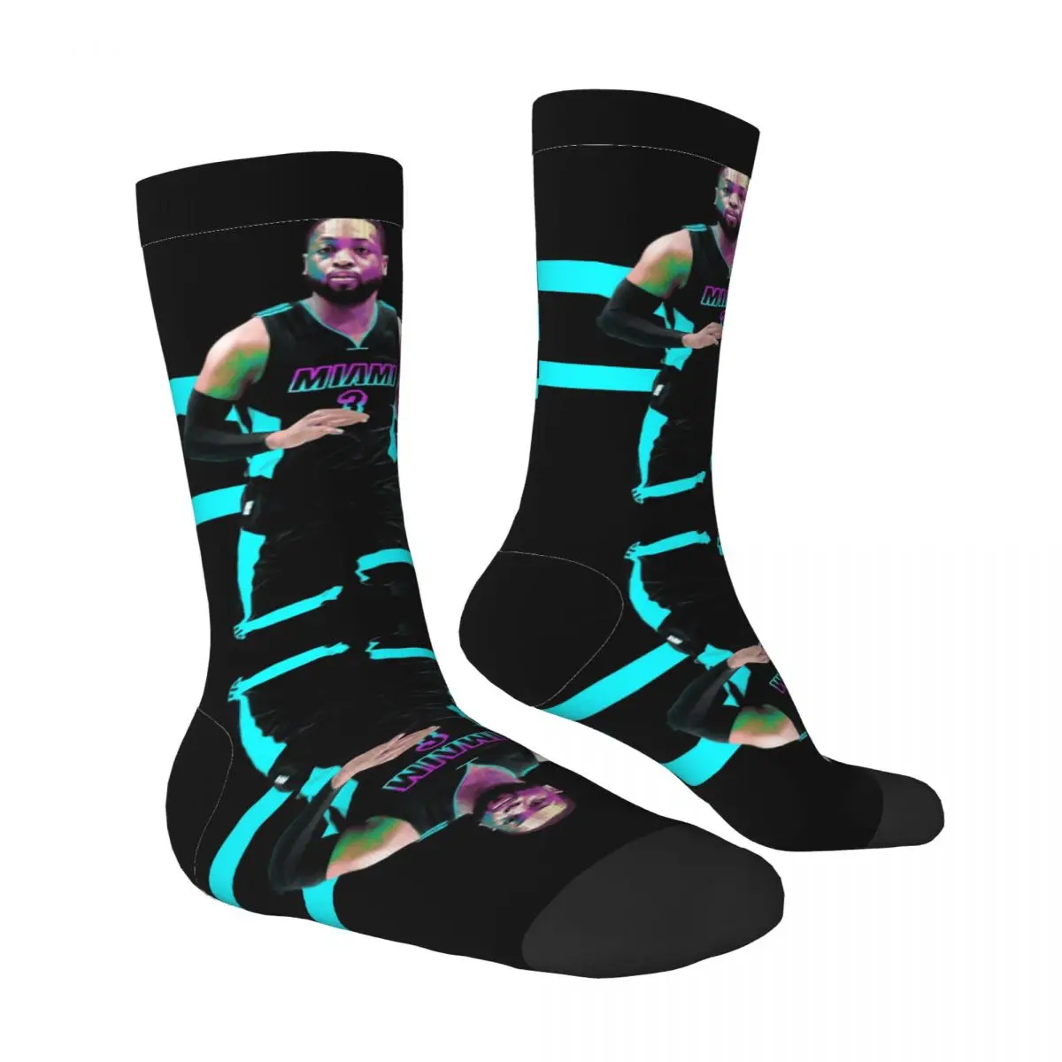 Dwyaneer And Wade D-Wade WOW 2023 Basketball Stars (16) The Best Buy Funny Novelty Vintage Infantry pack Compression Socks