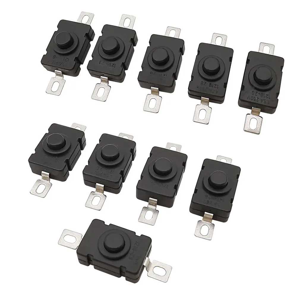 KAN 28 Self Locking SMD Type Flashlight Switch 1.5A/250V 18 x 12MM Patch Type Push Button Switch 2P-ON-OFF Small Switches