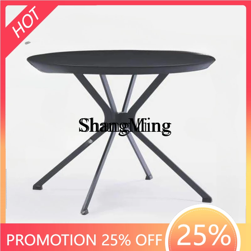 

FGgood-looking fashionable and modern light luxury coffee table reception round casual coffee table black edge table