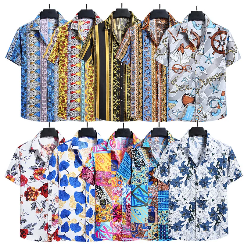 

Лето 2023, мужские большие размеры, модный цветочный принт ort Sve Beach irt, модная городская подставка из полиэфирного волокна