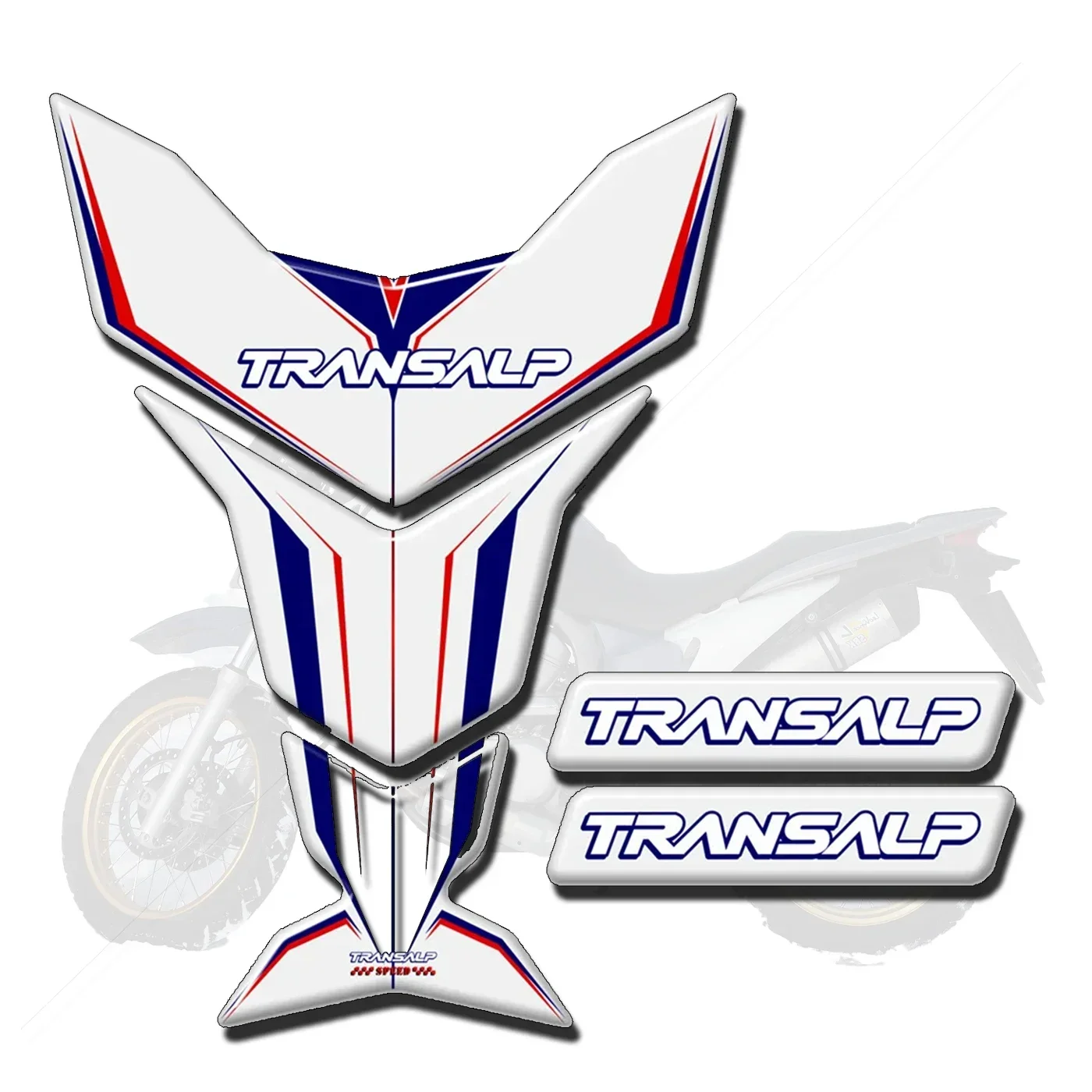 Bantalan tangki decal sepeda motor, grip samping Gas, Kit pelindung goresan lutut untuk HONDA TRANSALP XL 700 V