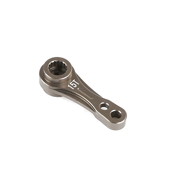 CNC Metal 15/17T Double-Sided Tooth Servo Arm for 5IVE-T ROVAN ROVAN KM BAJA 5B 5T 5SC-Titanium