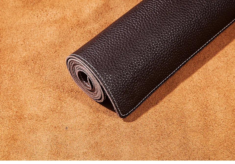 100% Genuine Leather Office Computer Table Mat Desk Study Desk Mat Large Mouse Pad Solid Color Desk Gaming Mice Pad For Laptop