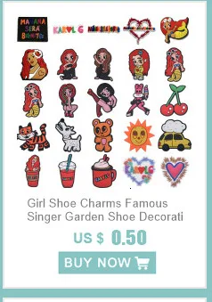 Cute Shoe Charms PVC Shoe Decorations Accessories for Clogs Sandals Wristband DIY