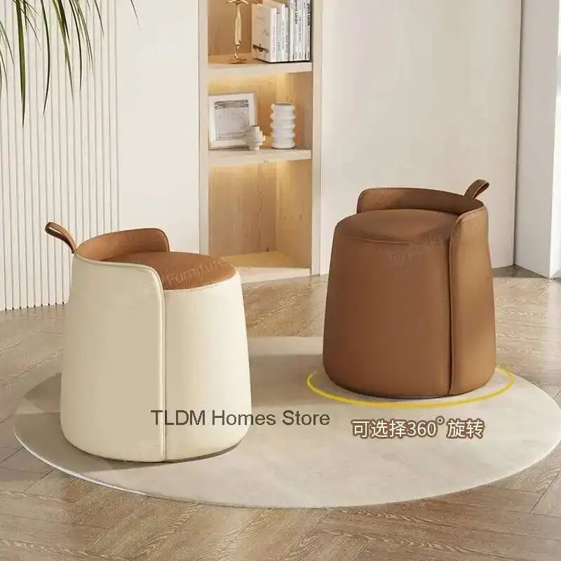 

Скандинавский табурет для спальни, кухни, современные аксессуары, диваны для гостиной, туалетный столик, кожаный пуф, современная мебель для салона