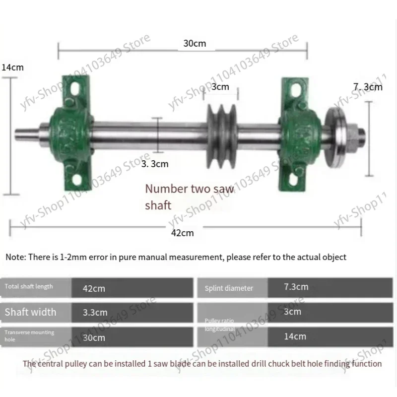 Zaagaspindel Assemblage Houtbewerkingsmachines Tafelaccessoires Kettingzaag Spindel Zaagas Lagerhuis
