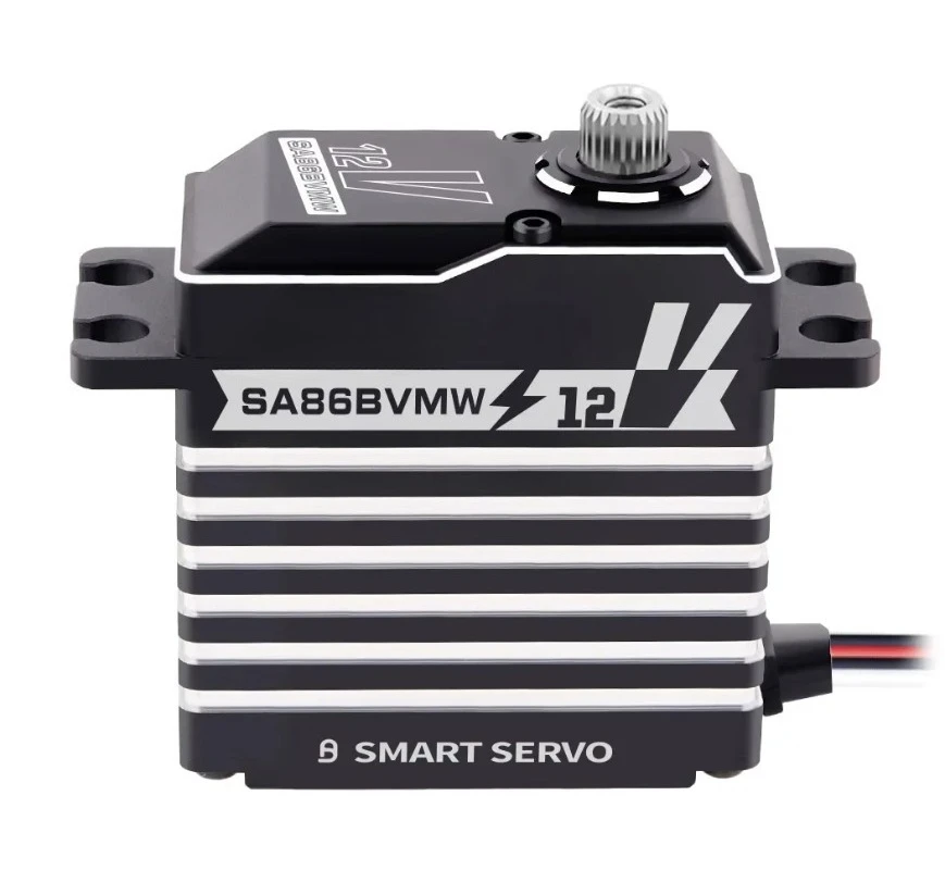 SA86BVMW 60KG High Torque Smart Waterproof Servo, 12V Brushless Digital Programmable for RC Racing Car