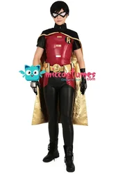 Miccostumes Men's Robin  Cosplay Costume with Cloak  for Halloween Party Cosplay Costume
