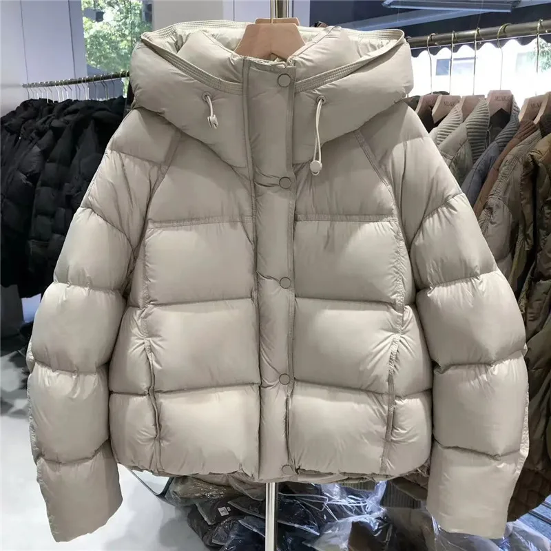 

Winter Parkas New Fashion Women Thick Warm Hooded Cotton Jacket Solid Color Casual Short Padded Coat Female Loose Clothes T1596