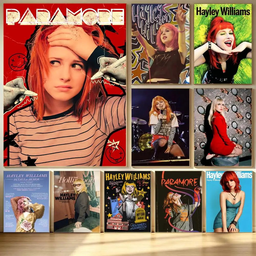 music Hayley Williams Poster Poster HD  Printing Soothing and Cream Style Home Decor for the Living Room cafes Gift Giving