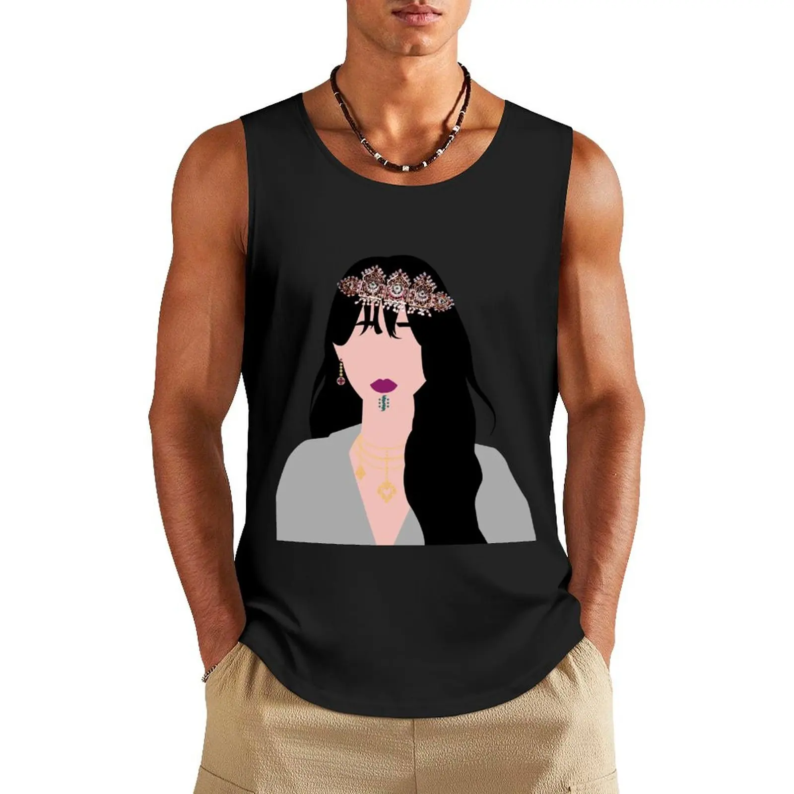 

Libyan Lady Tank Top fashion 2025 man gym for men Gym T-shirts for men Male vest